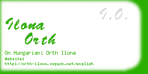 ilona orth business card